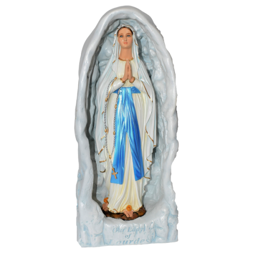 19843 Virgen de Lourdes con Gruta – Our Lady of Lourdes 42cm 17' With Grotto