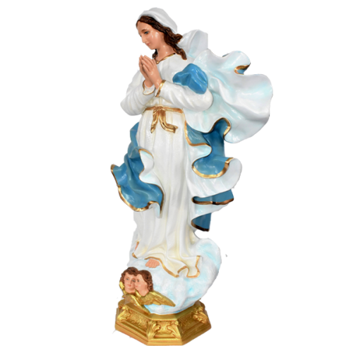 VIRGEN DE MURILLO BARROCO - OUR LADY OF ASSUMPTION BARROQUE 60CM 24INCH - De lado 03903