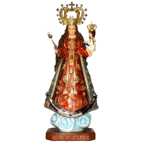 VIRGEN DEL CISNE CON JOYERIA DE METAL - OLO EL CISNE WITH METAL JEWELRY 105CM 41INCH 03224