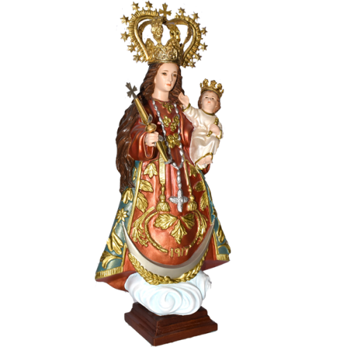 VIRGEN DEL CISNE JOYERIA DE METAL - OLO EL CISNE METAL JEWELRY 37CM 15INCH - De lado 03194