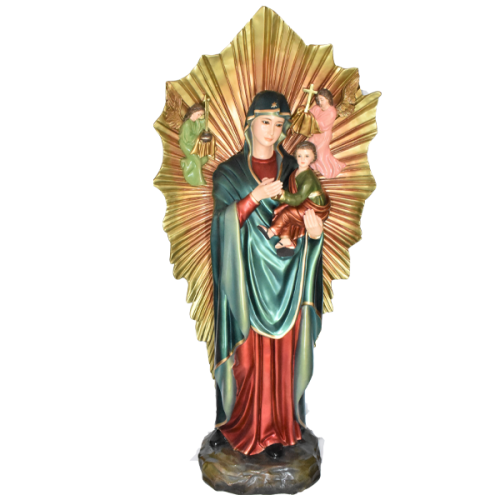 VIRGEN DEL PERPETUO SOCORRO CON SOL Y ANGELES - OLO PERPETUAL HELP 150CM 59INCH 03637