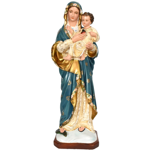 VIRGEN MARÍA DEL SAGRADO CORAZÓN CON CORONAS - MARY OF THE SACRED HEART WITH CROWNS 44CM 18INCH 03873