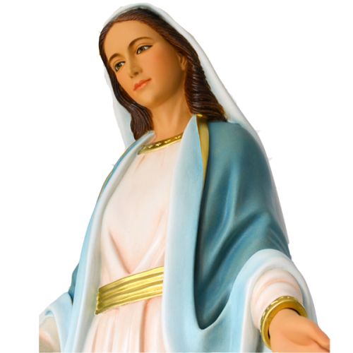 VIRGEN MILAGROSA ESTILIZADA - OUR LADY OF GRACE SLIM 100CM 39INCH - De lado 15616